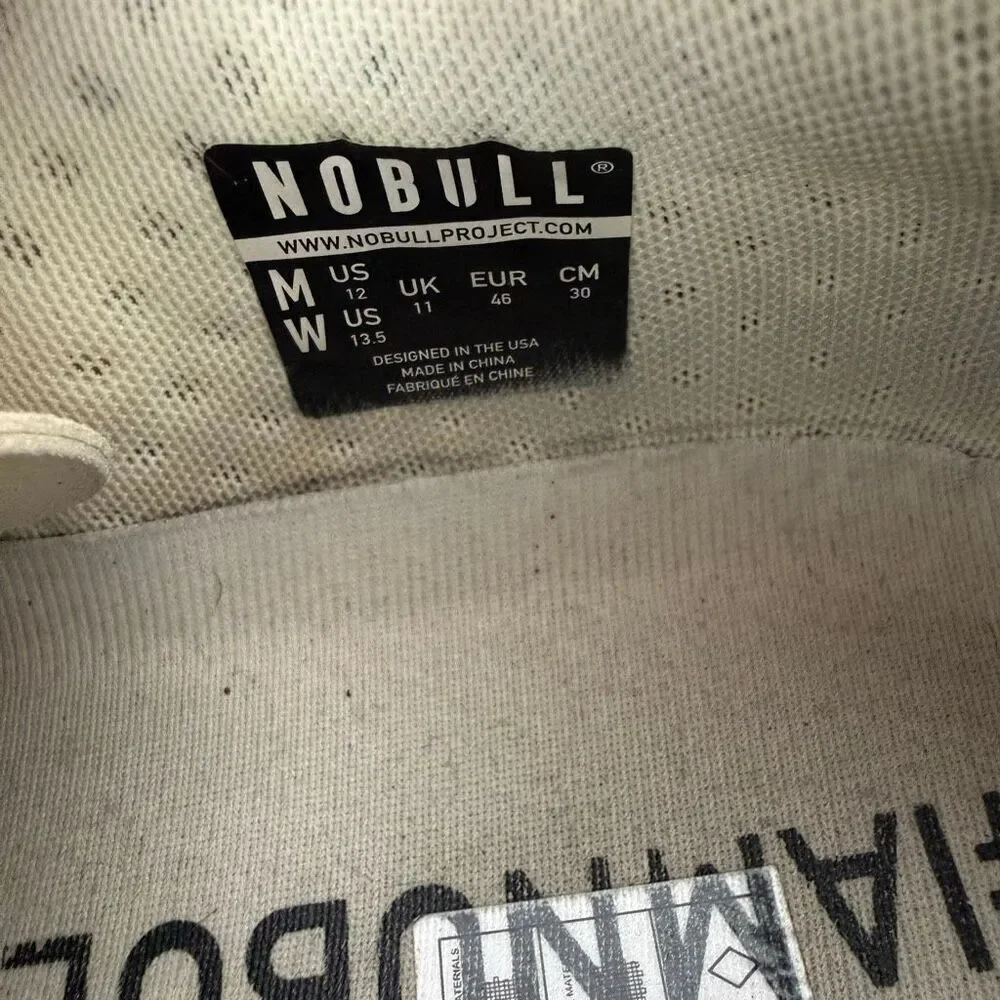 NOBULL Training Sneakers White Size Mens 12 Womens 13.5